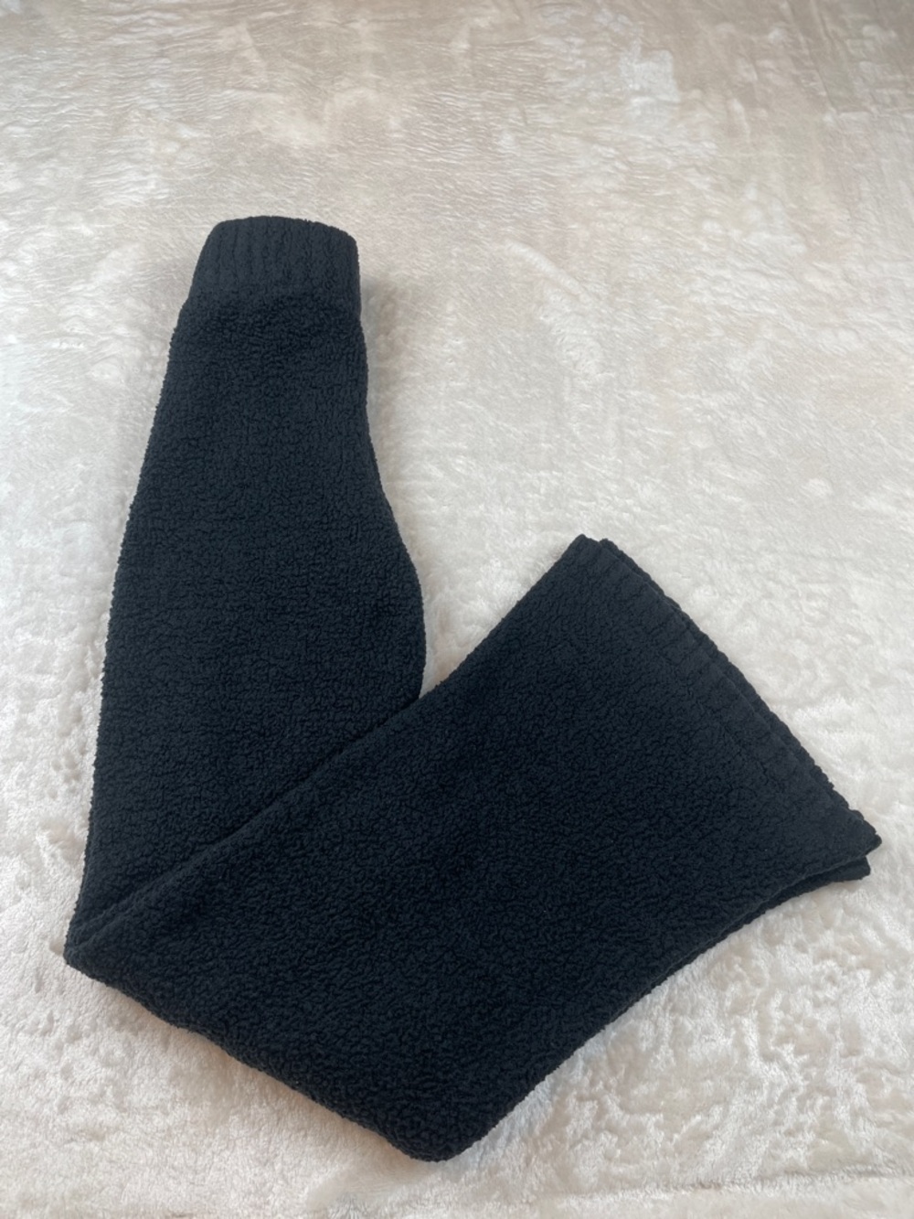 SKIMS Black Sherpa Teddy Lounge Flare Bottom
